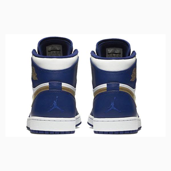 Nike Retro High Olympic Metal Koripallokengät Miesten Air Jordan 1 Sininen Kultaiset | JD-857BW