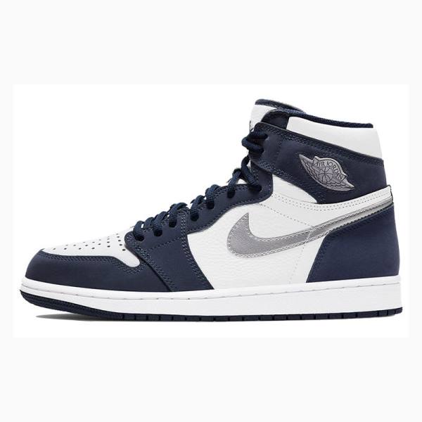 Nike Retro High co.JP 'Midnight Navy' Suitcase Special Box Koripallokengät Miesten Air Jordan 1 Laivastonsininen | JD-439HG
