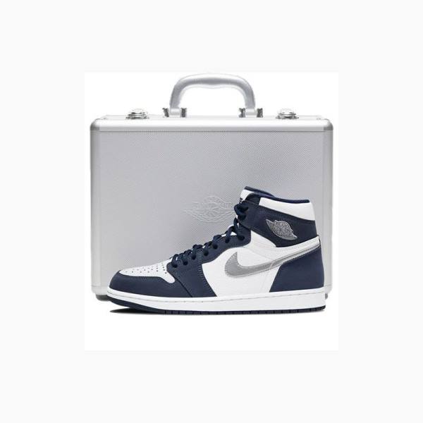Nike Retro High co.JP \'Midnight Navy\' Suitcase Special Box Koripallokengät Miesten Air Jordan 1 Laivastonsininen | JD-439HG