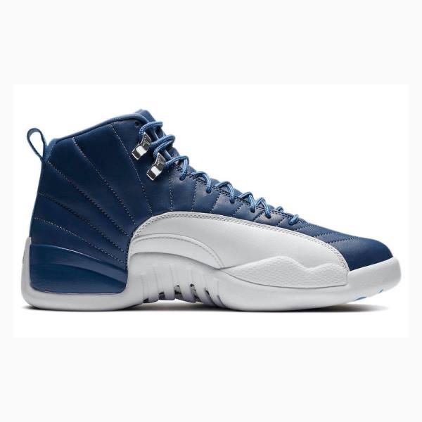 Nike Retro Indigo Koripallokengät Miesten Air Jordan 12 Valkoinen Sininen | JD-462PW