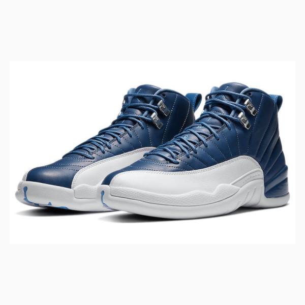 Nike Retro Indigo Koripallokengät Miesten Air Jordan 12 Valkoinen Sininen | JD-462PW