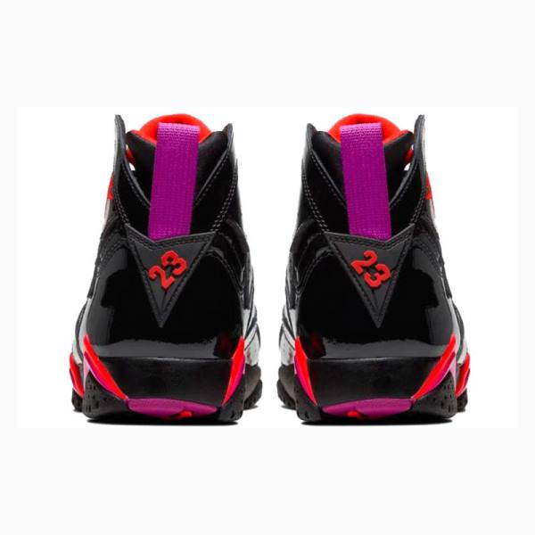 Nike Retro Kiiltonahka Nahkaiset Koripallokengät Naisten Air Jordan 7 Mustat Punainen | JD-209VY
