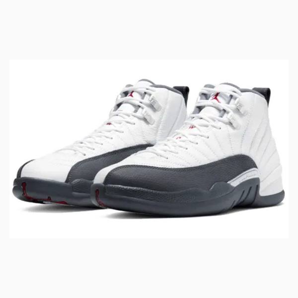 Nike Retro Koripallokengät Miesten Air Jordan 12 Valkoinen Tummanharmaat | JD-604UW