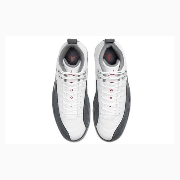 Nike Retro Koripallokengät Miesten Air Jordan 12 Valkoinen Tummanharmaat | JD-604UW