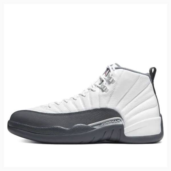 Nike Retro Koripallokengät Miesten Air Jordan 12 Valkoinen Tummanharmaat | JD-604UW