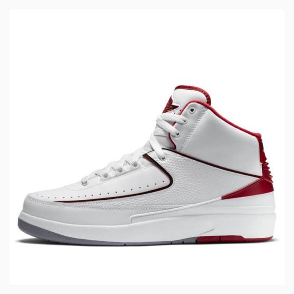 Nike Retro Koripallokengät Miesten Air Jordan 2 Valkoinen Punainen | JD-674MN