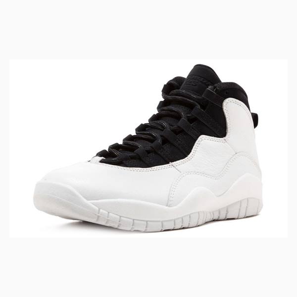 Nike Retro Koripallokengät Miesten Air Jordan 10 Valkoinen Mustat | JD-783VF