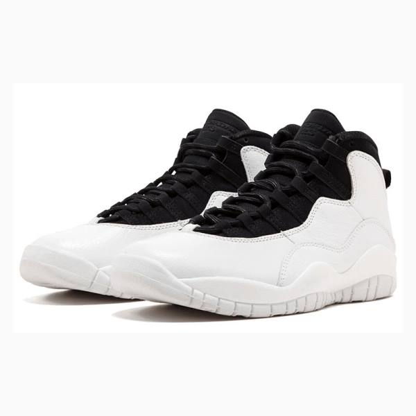 Nike Retro Koripallokengät Miesten Air Jordan 10 Valkoinen Mustat | JD-783VF