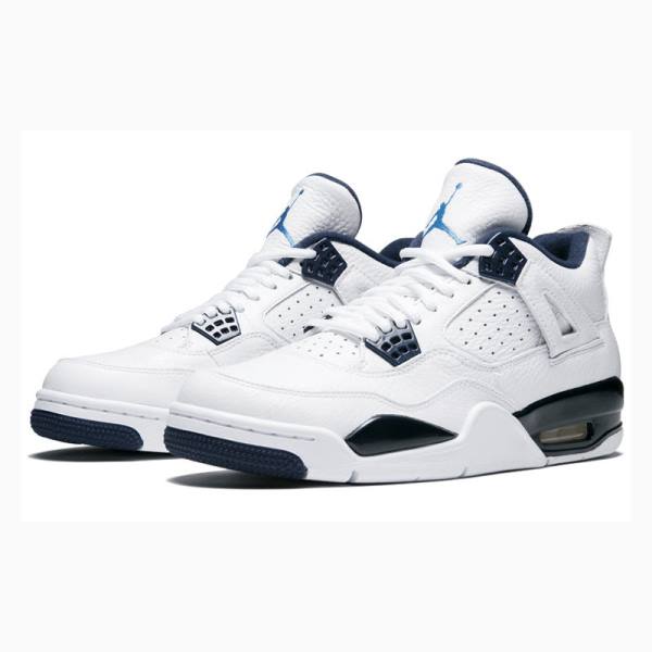 Nike Retro LS Legend Koripallokengät Miesten Air Jordan 4 Valkoinen Laivastonsininen | JD-865ZT
