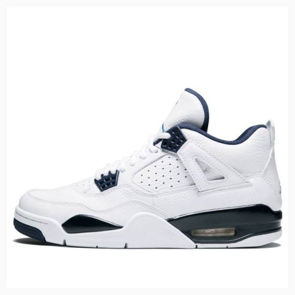 Nike Retro LS Legend Koripallokengät Miesten Air Jordan 4 Valkoinen Laivastonsininen | JD-865ZT