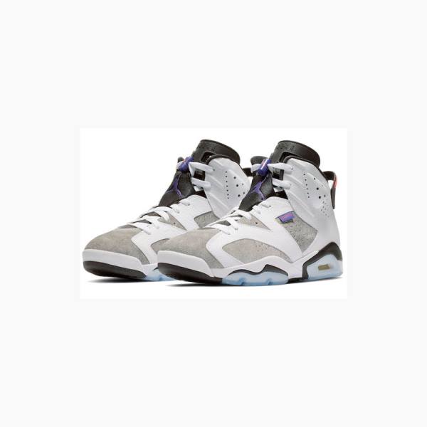 Nike Retro LTR Flint Koripallokengät Miesten Air Jordan 6 Valkoinen Harmaat Mustat | JD-809DV