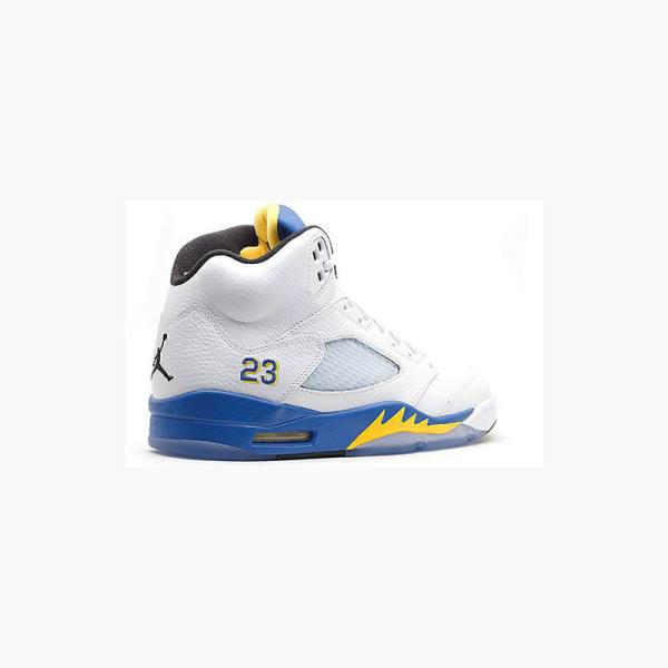 Nike Retro Laney Koripallokengät Miesten Air Jordan 5 Valkoinen Sininen | JD-294HL
