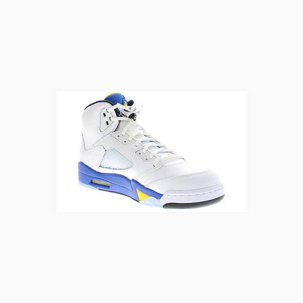 Nike Retro Laney Koripallokengät Miesten Air Jordan 5 Valkoinen Sininen | JD-294HL
