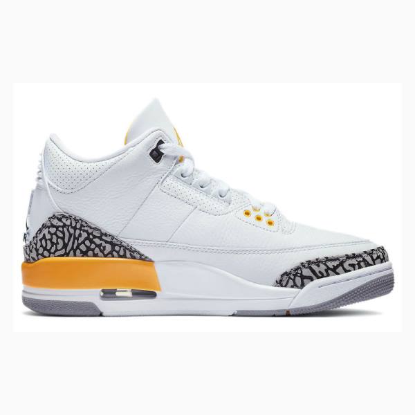 Nike Retro Laser Koripallokengät Naisten Air Jordan 3 Valkoinen Oranssi | JD-564VO