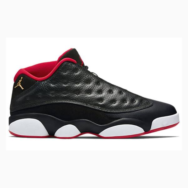 Nike Retro Low Bred Tennarit Miesten Air Jordan 13 Mustat Punainen | JD-579JK