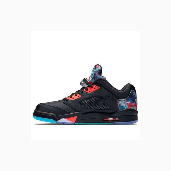 Nike Retro Low CNY Chinese New Year Tennarit Miesten Air Jordan 5 Mustat Monivärinen | JD-164NH