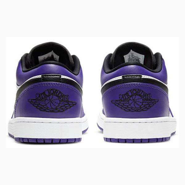 Nike Retro Low Court Tennarit Miesten Air Jordan 1 Violetit Mustat | JD-279UX