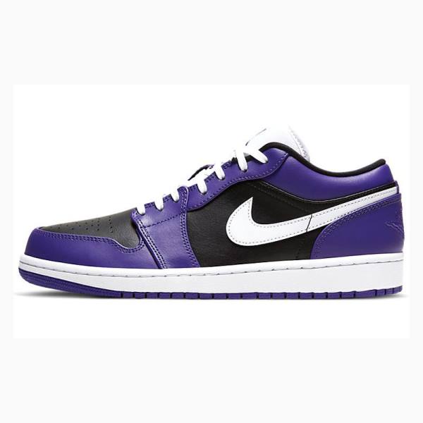 Nike Retro Low Court Tennarit Miesten Air Jordan 1 Violetit Mustat | JD-725OX