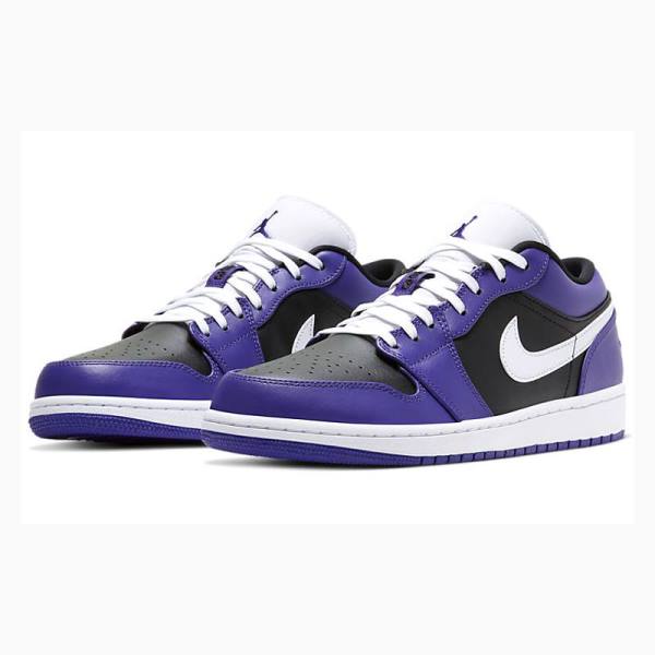 Nike Retro Low Court Tennarit Miesten Air Jordan 1 Violetit Mustat | JD-725OX