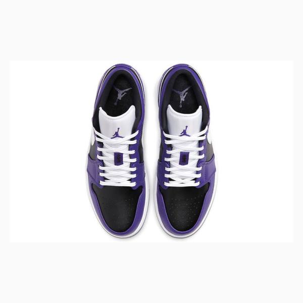 Nike Retro Low Court Tennarit Miesten Air Jordan 1 Violetit Mustat | JD-725OX