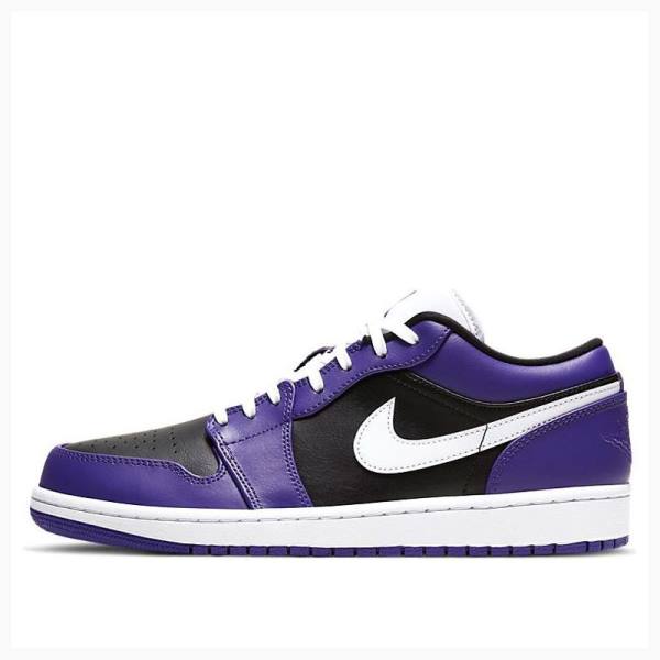 Nike Retro Low Court Tennarit Miesten Air Jordan 1 Violetit Mustat | JD-725OX