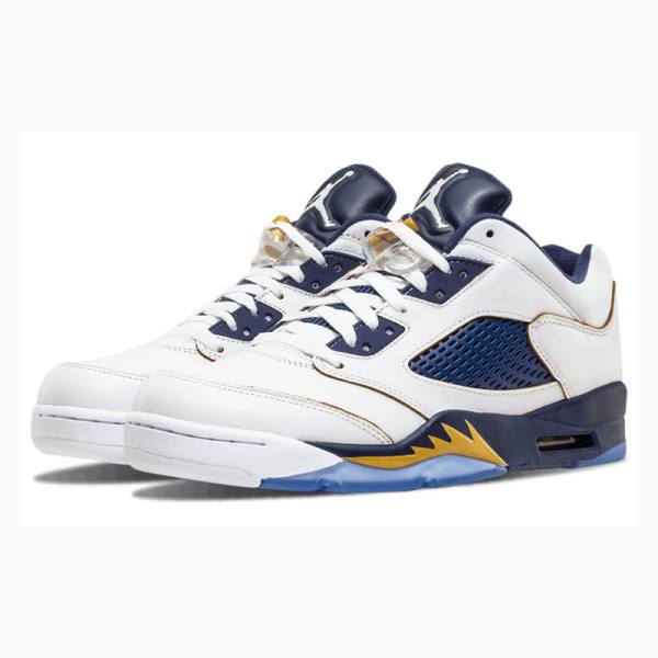 Nike Retro Low Dunk From Above Tennarit Miesten Air Jordan 5 Valkoinen Laivastonsininen | JD-479VJ