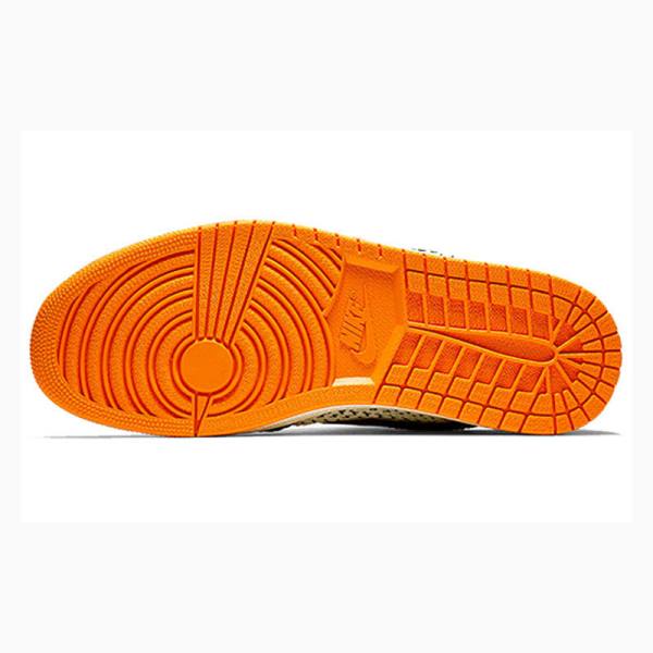 Nike Retro Low Flyknit Shattered Backboard Tennarit Miesten Air Jordan 1 Mustat Harmaat Oranssi | JD-806QF