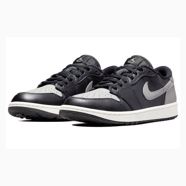 Nike Retro Low Golf Shadow Tennarit Miesten Air Jordan 1 Mustat Valkoinen Harmaat | JD-045MS
