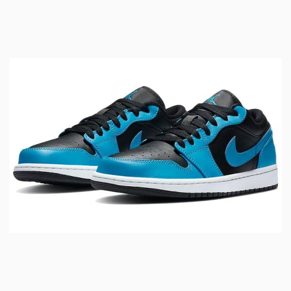 Nike Retro Low Laser Tennarit Miesten Air Jordan 1 Sininen Mustat | JD-721SJ