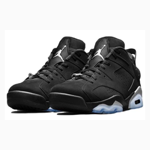 Nike Retro Low Metallic Silver Tennarit Miesten Air Jordan 6 Mustat | JD-421GK