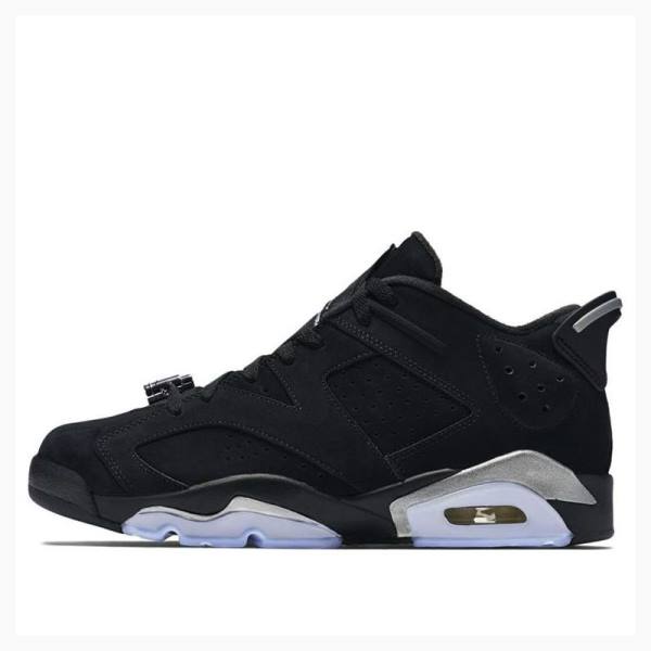 Nike Retro Low Metallic Silver Tennarit Miesten Air Jordan 6 Mustat | JD-421GK