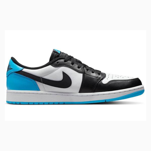 Nike Retro Low OG UNC Tennarit Miesten Air Jordan 1 Mustat Valkoinen Sininen | JD-256MF