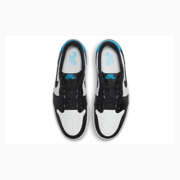 Nike Retro Low OG UNC Tennarit Miesten Air Jordan 1 Mustat Valkoinen Sininen | JD-256MF