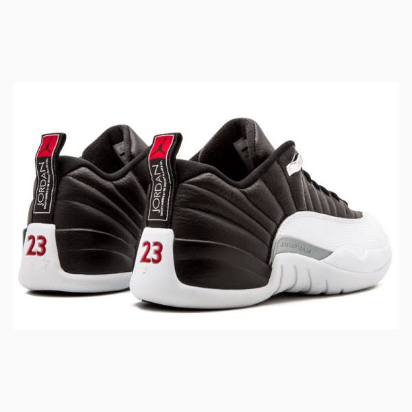 Nike Retro Low Playoffs Tennarit Miesten Air Jordan 12 Mustat Valkoinen | JD-279AF