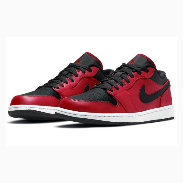 Nike Retro Low Reverse Bred Tennarit Miesten Air Jordan 1 Punainen Mustat | JD-653HZ