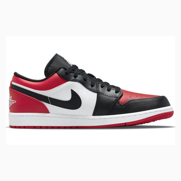Nike Retro Low Tennarit Miesten Air Jordan 1 Mustat Valkoinen Punainen | JD-250IB