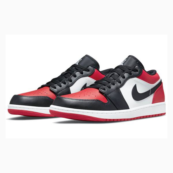 Nike Retro Low Tennarit Miesten Air Jordan 1 Mustat Valkoinen Punainen | JD-250IB