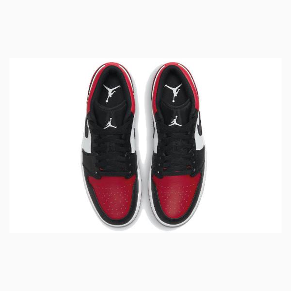 Nike Retro Low Tennarit Miesten Air Jordan 1 Mustat Valkoinen Punainen | JD-250IB