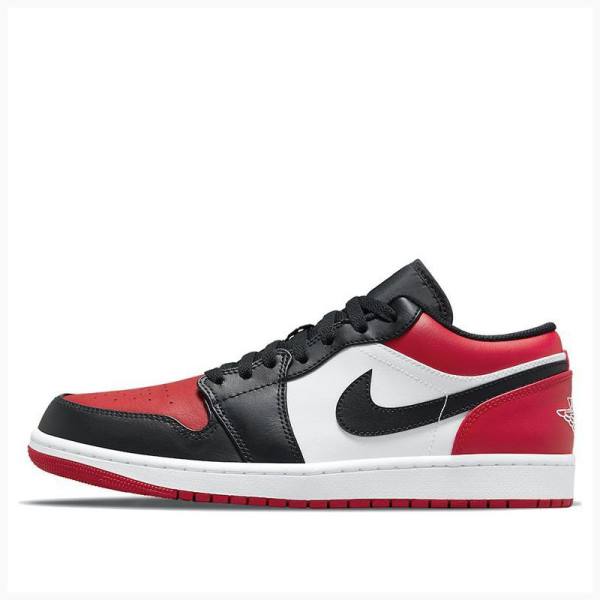 Nike Retro Low Tennarit Miesten Air Jordan 1 Mustat Valkoinen Punainen | JD-250IB