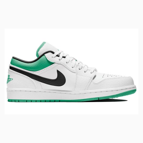 Nike Retro Low Tennarit Miesten Air Jordan 1 Valkoinen Vihreä Mustat | JD-295MZ