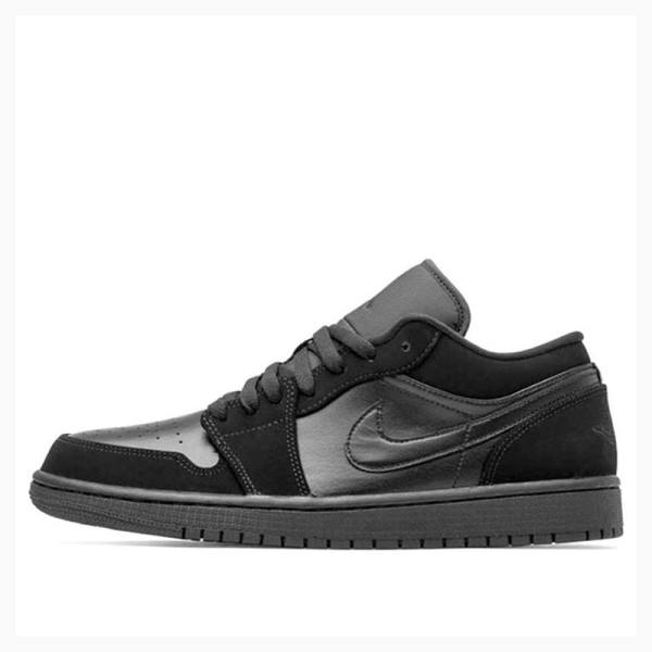 Nike Retro Low Tennarit Miesten Air Jordan 1 Mustat Hopea | JD-417GZ