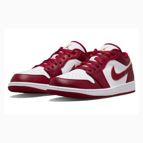Nike Retro Low Tennarit Miesten Air Jordan 1 Valkoinen Punainen | JD-459UD