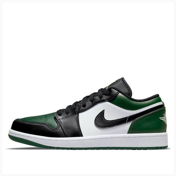 Nike Retro Low Tennarit Miesten Air Jordan 1 Mustat Valkoinen Vihreä | JD-502IF