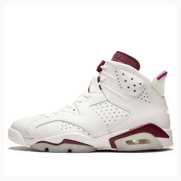 Nike Retro Maroon Koripallokengät Miesten Air Jordan 6 Valkoinen Punainen | JD-507WJ