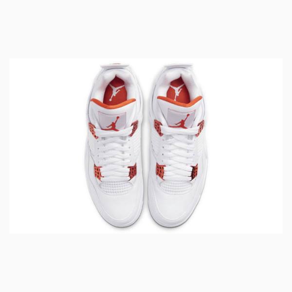 Nike Retro Metallic Pack Koripallokengät Miesten Air Jordan 4 Valkoinen Oranssi | JD-267JG