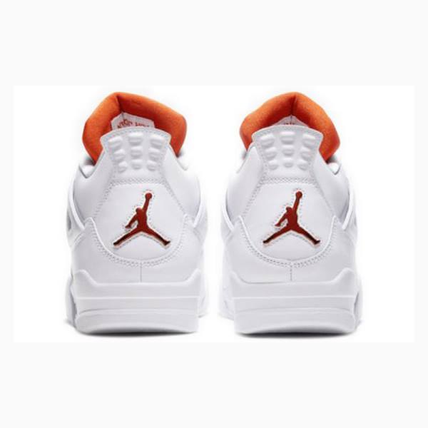 Nike Retro Metallic Pack Koripallokengät Miesten Air Jordan 4 Valkoinen Oranssi | JD-267JG
