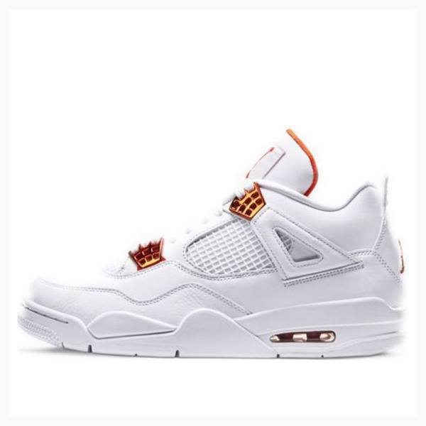 Nike Retro Metallic Pack Koripallokengät Miesten Air Jordan 4 Valkoinen Oranssi | JD-267JG