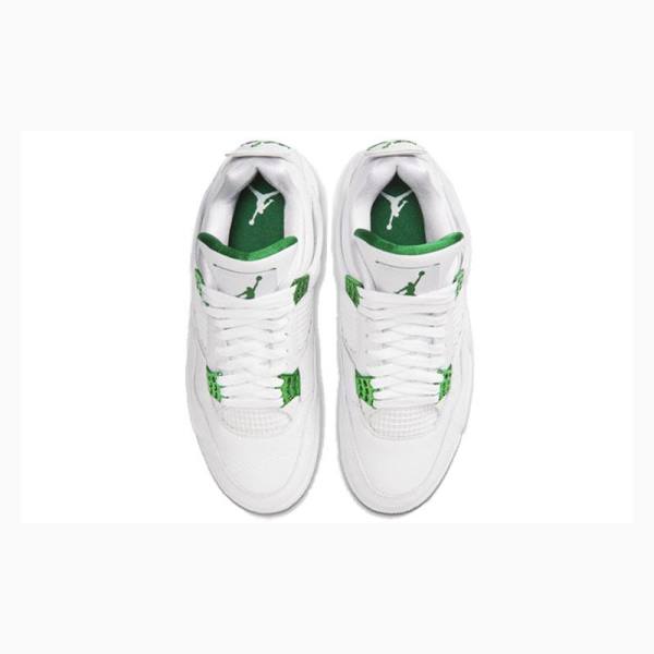 Nike Retro Metallic Pack Koripallokengät Miesten Air Jordan 4 Valkoinen Vihreä | JD-691EA