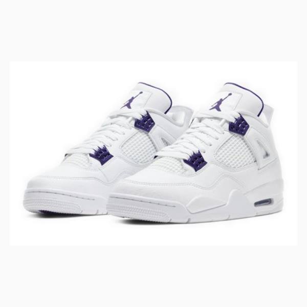 Nike Retro Metallic Pack Koripallokengät Miesten Air Jordan 4 Valkoinen Violetit | JD-729RY