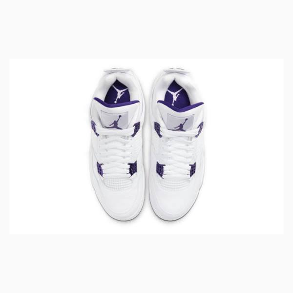 Nike Retro Metallic Pack Koripallokengät Miesten Air Jordan 4 Valkoinen Violetit | JD-729RY